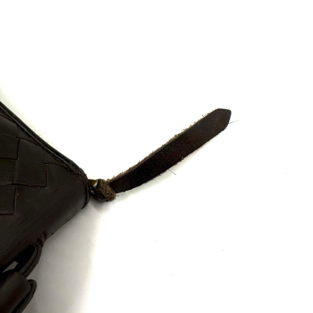 ボッテガヴェネタ オーガナイザー イントレチャート ダークブラウン レザー