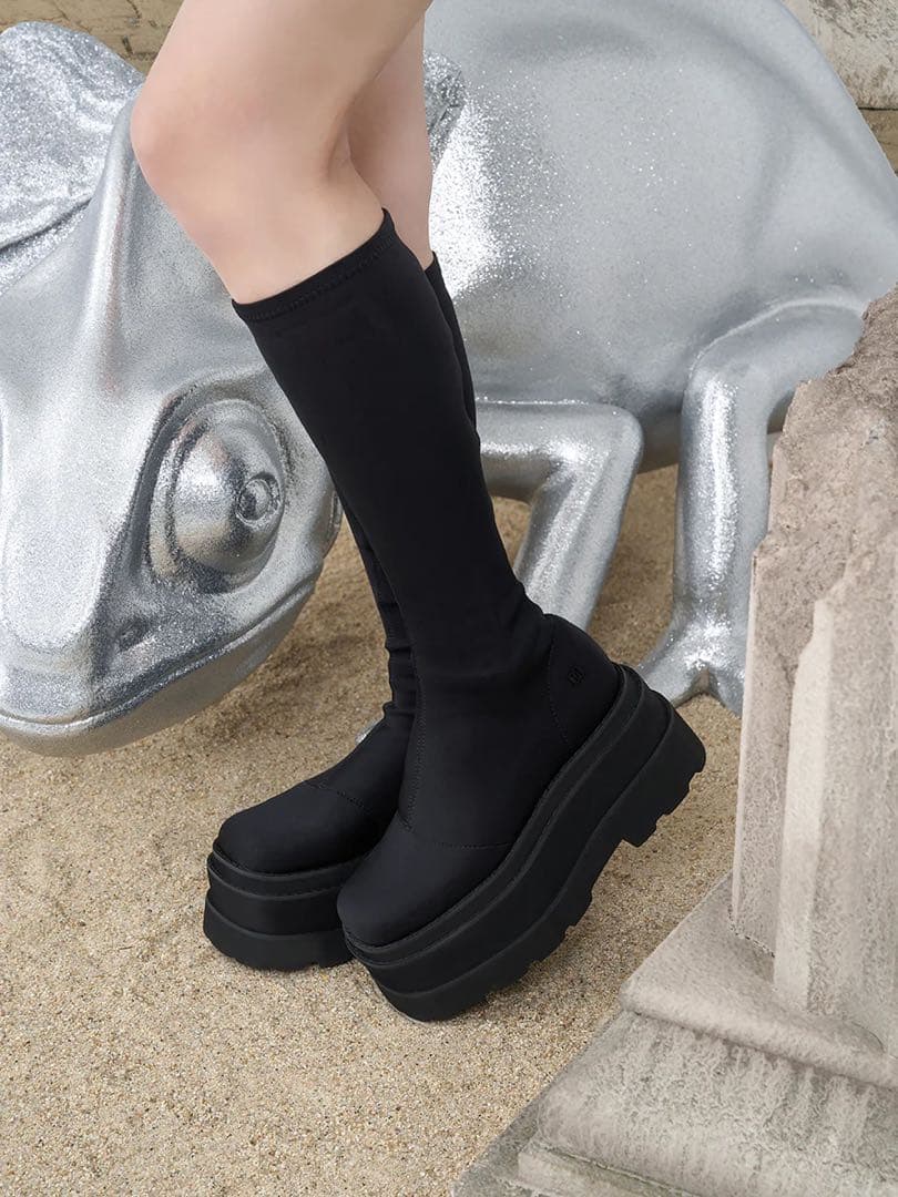 darich ウルトラストレッチフラットブーツ Lサイズ