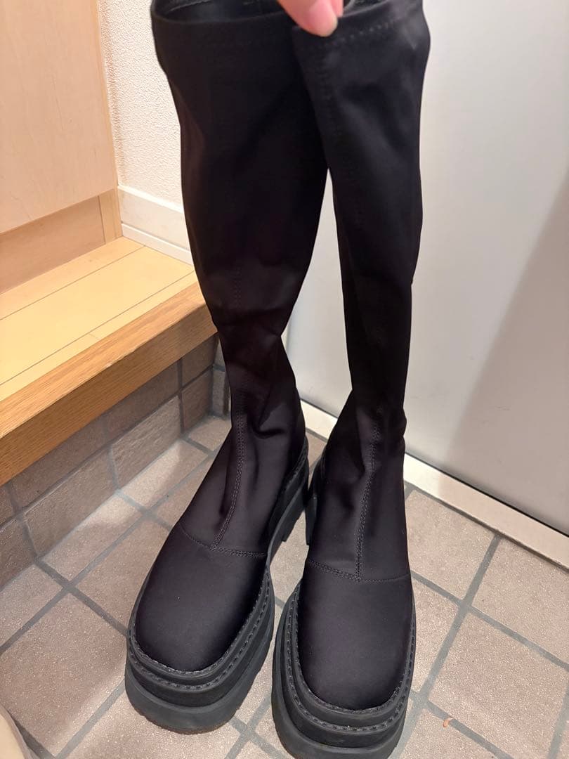 darich ウルトラストレッチフラットブーツ Lサイズ