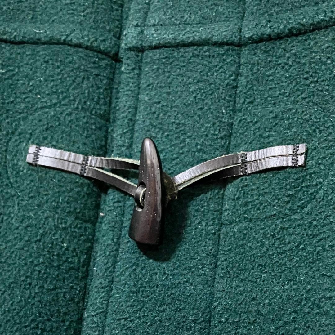 バーバリーロンドン ノバチェック ダッフルコート フード グリーン S