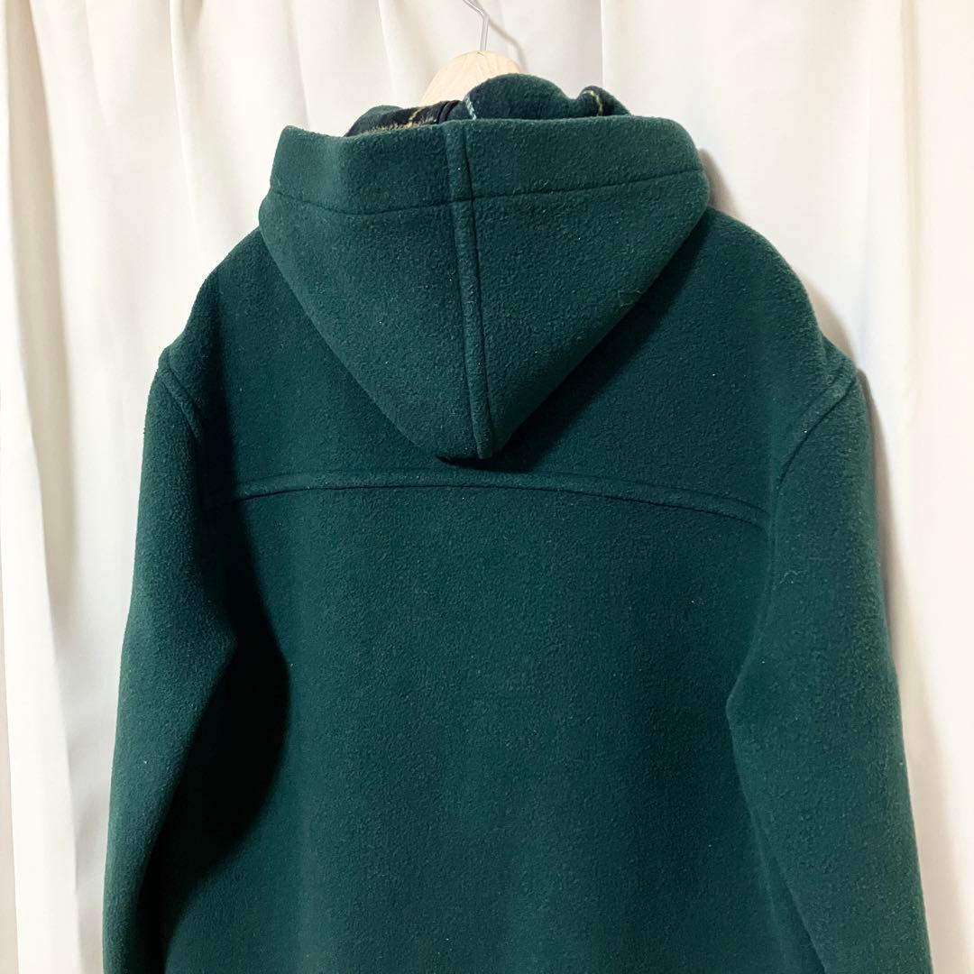 バーバリーロンドン ノバチェック ダッフルコート フード グリーン S