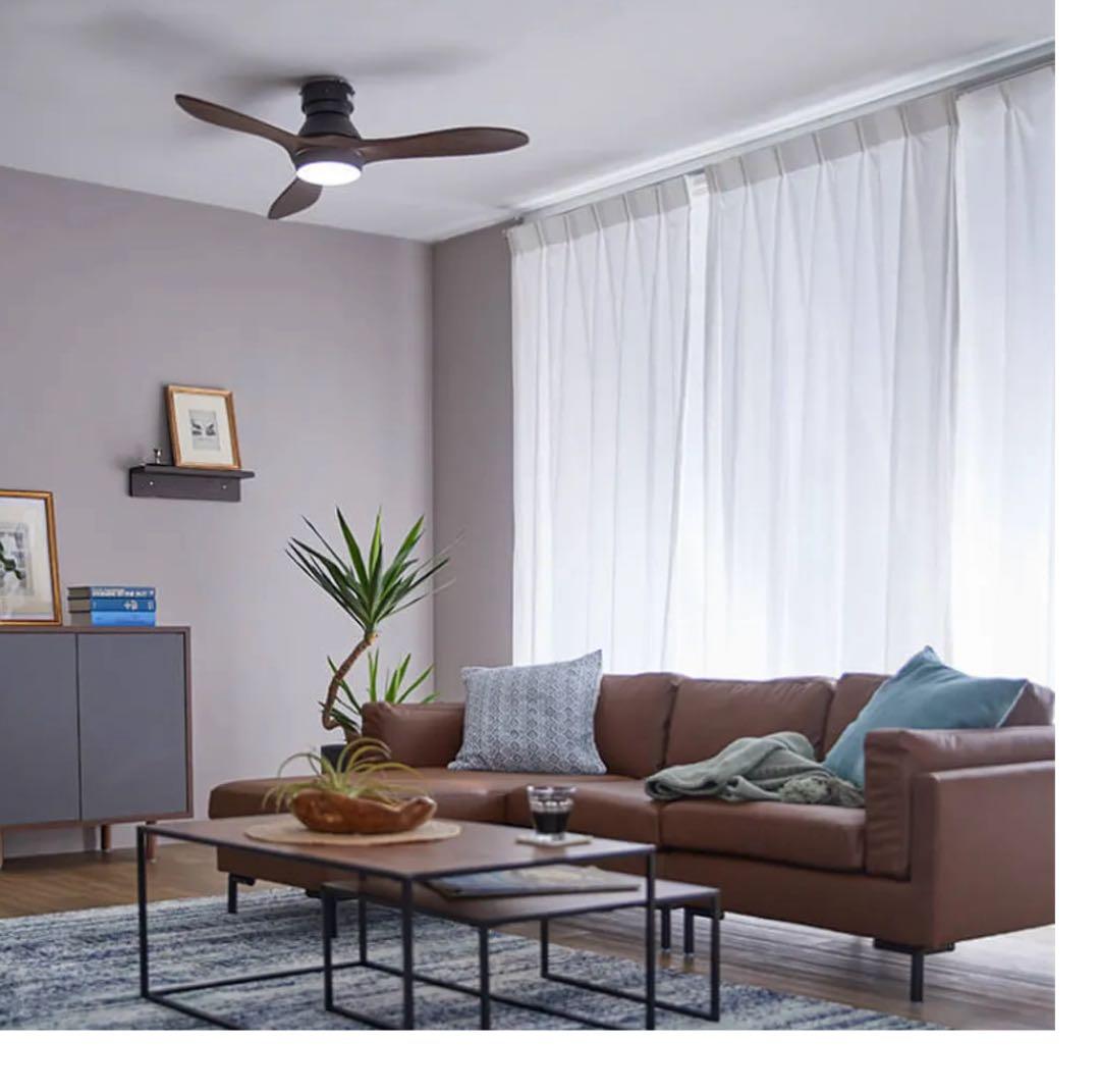 LOWYA シーリングファンライトニュージャバリア2 ブラック/ブラウン