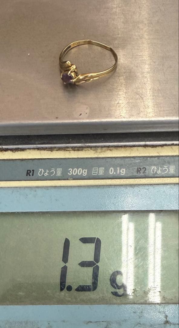 K18 リング　重さ1.3g 13号　 金製品　変形有