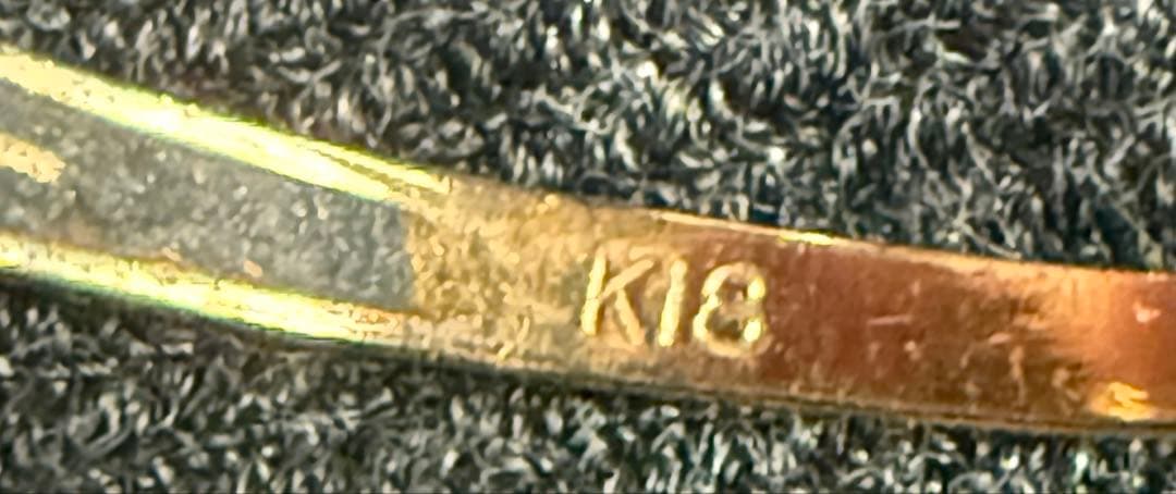 K18 リング　重さ1.3g 13号　 金製品　変形有