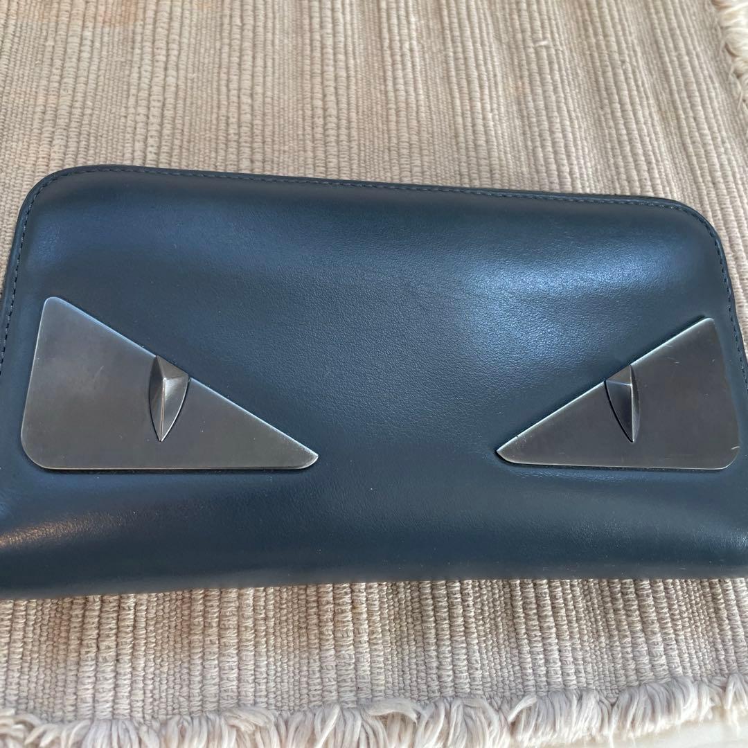 フェンディ 長財布　グレー　モンスター