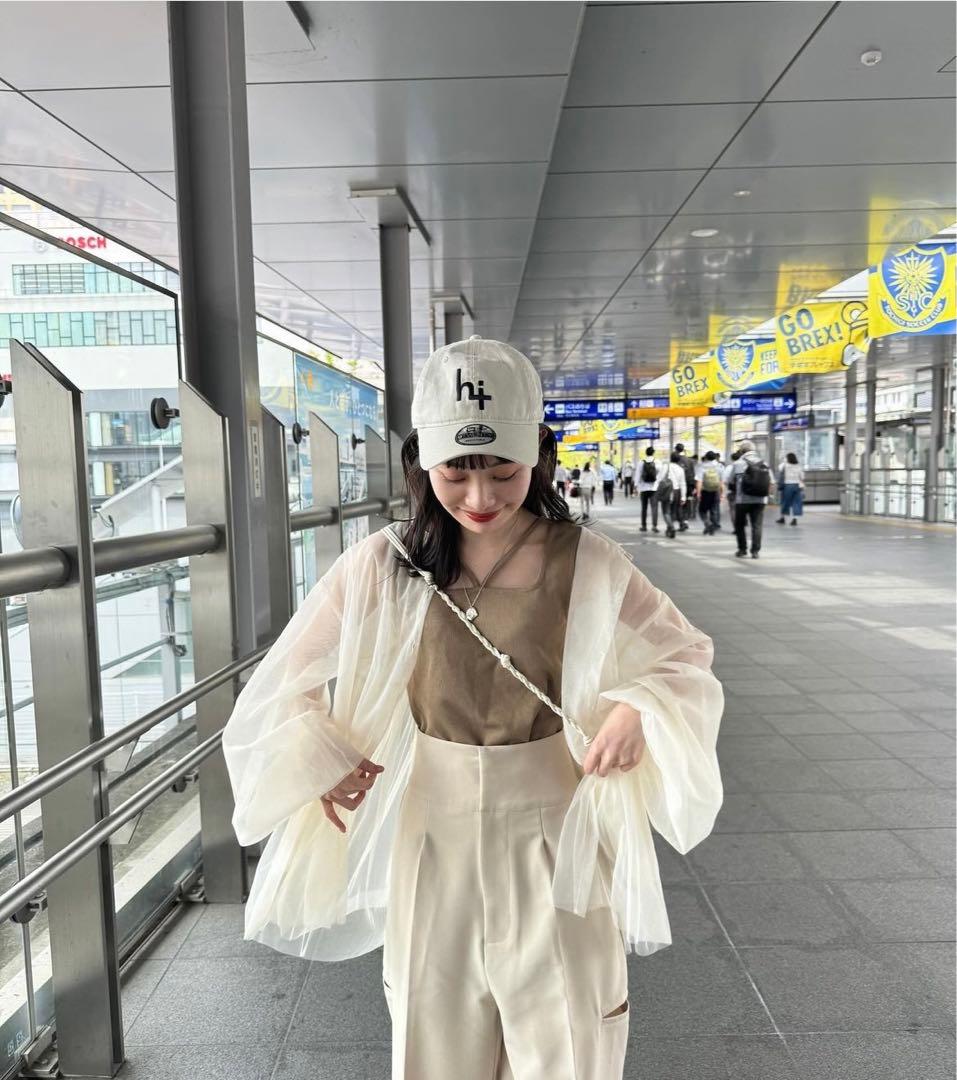 ク*ゲ様 【⚠️新品未使用】hinari×newera コラボキャップ アイボリ