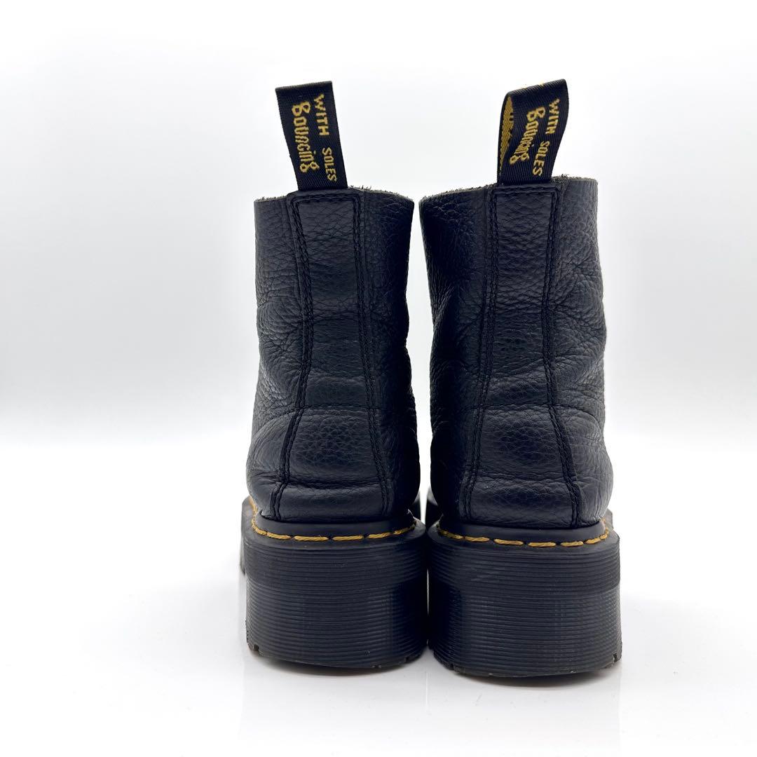 ドクターマーチン シンクレア シボ ブラック フロントジップ ダブルソール 厚底