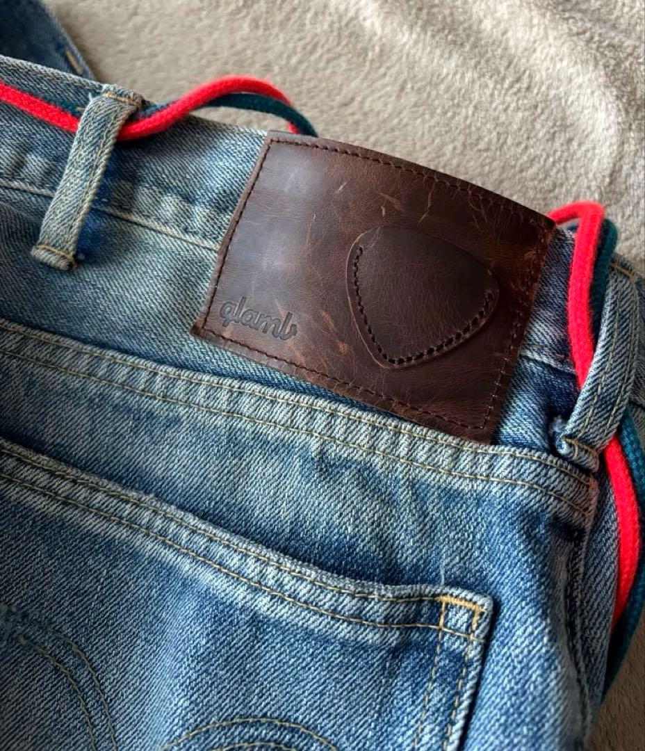 glamb グラム　Mess denim メスデニム　ヴィンテージ加工　赤耳