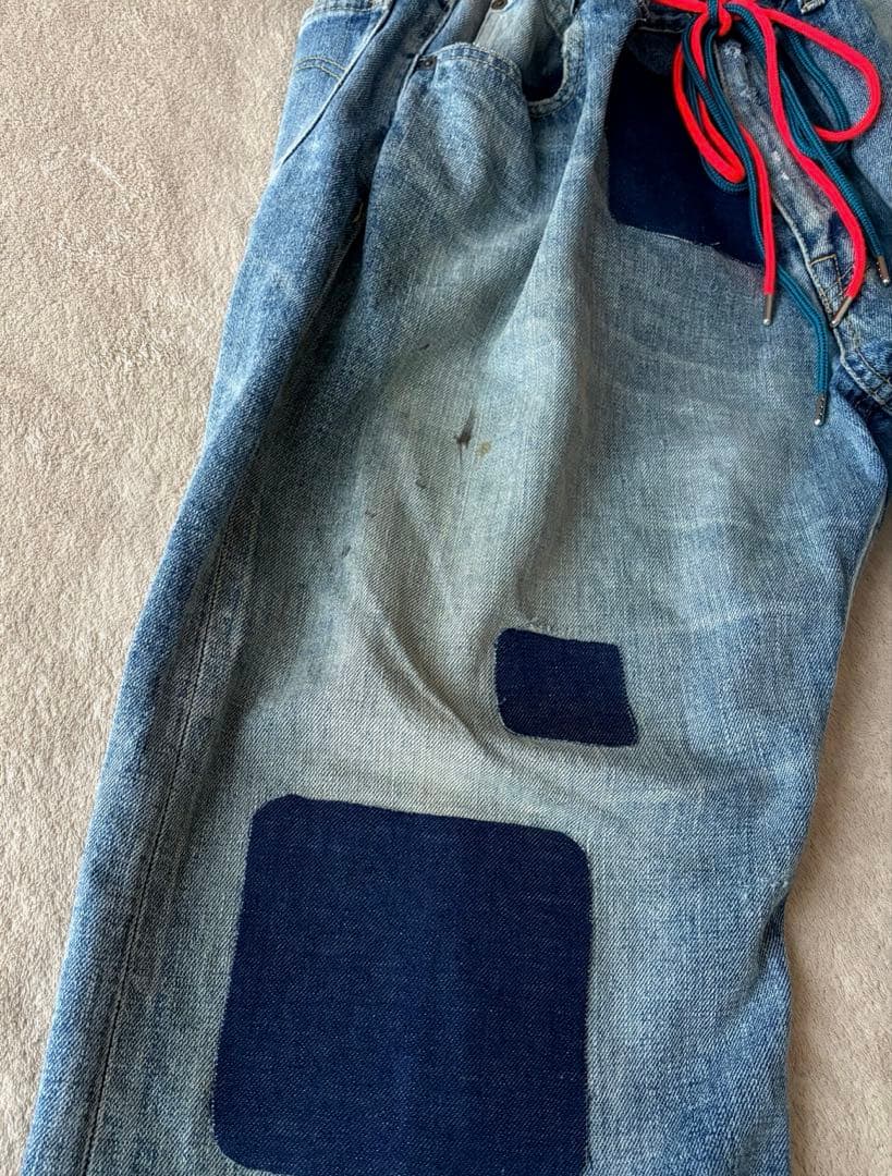 glamb グラム　Mess denim メスデニム　ヴィンテージ加工　赤耳