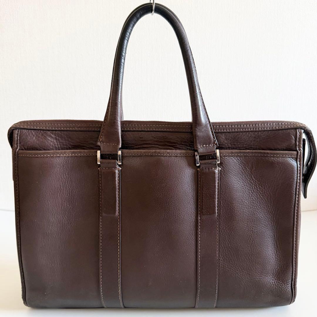 【防水本革】土屋鞄 プロータ 防水ジッパーソフトブリーフ ダークブラウン A4