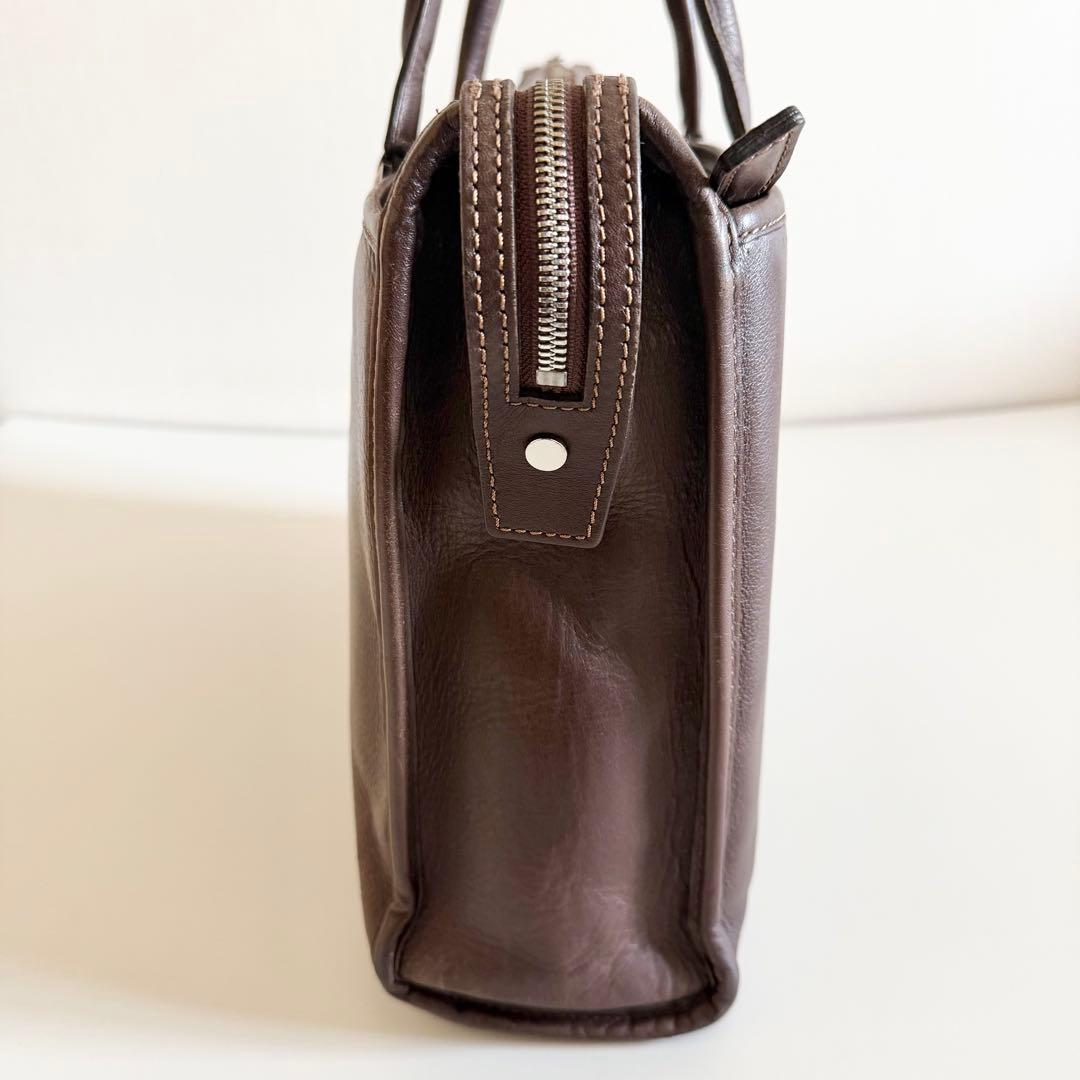 【防水本革】土屋鞄 プロータ 防水ジッパーソフトブリーフ ダークブラウン A4