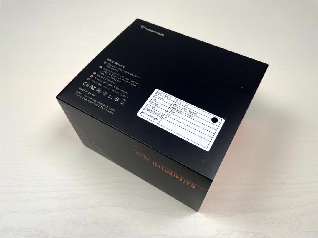 使用短め MINISFORUM UM760 Slim ／ R5 7640HS