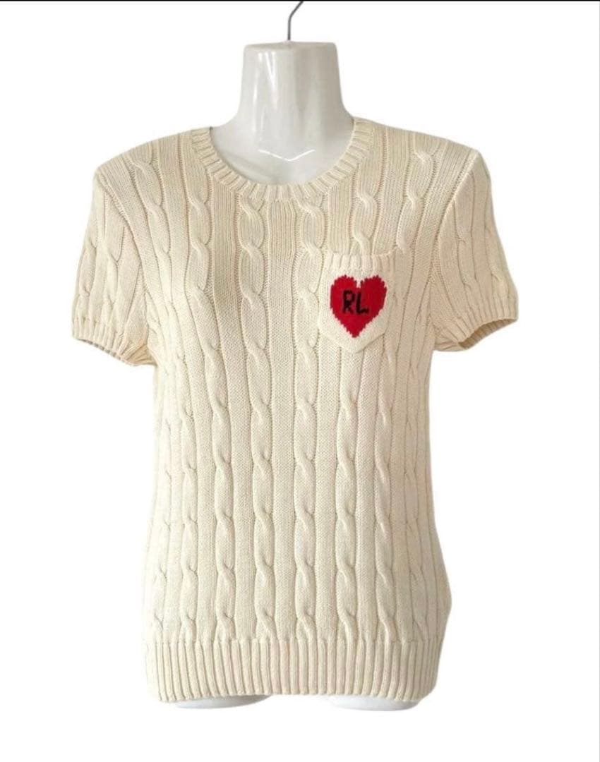 希少⭐︎即完売⭐︎美品⭐︎ラルフローレン⭐︎ RL ハート ショートスリーブ セーター