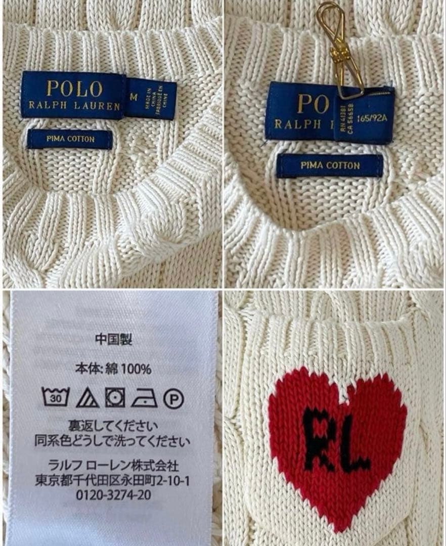 希少⭐︎即完売⭐︎美品⭐︎ラルフローレン⭐︎ RL ハート ショートスリーブ セーター