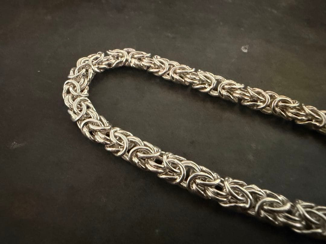 希少　ヴィンテージ　ブレスレット　ビザンチン　チェーン　アンティーク　イタリア