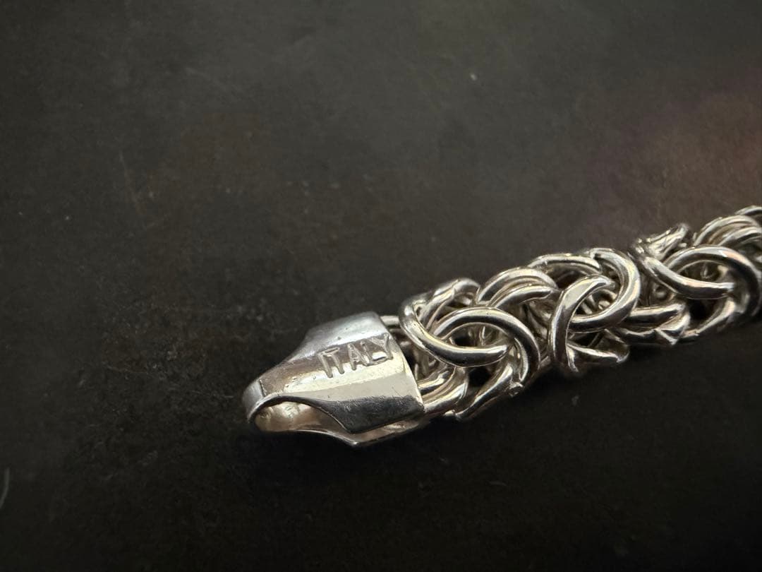 希少　ヴィンテージ　ブレスレット　ビザンチン　チェーン　アンティーク　イタリア