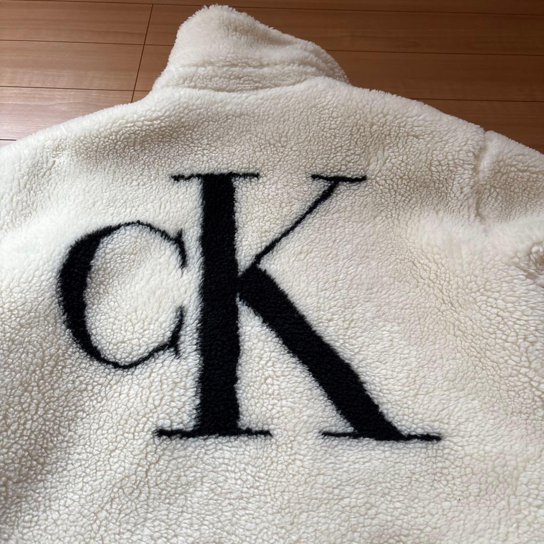 カルバンクライン　ボア　ファーコート　バックモノグラム　シェルパジャケット