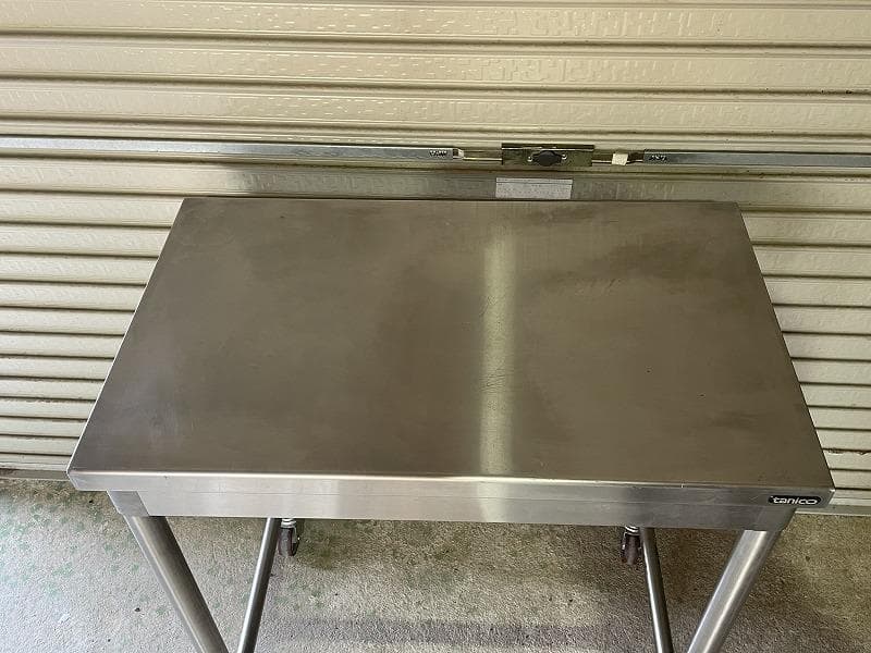 タニコー　作業台　ローラー付　調理台　業務用　幅750×奥450×高850mm