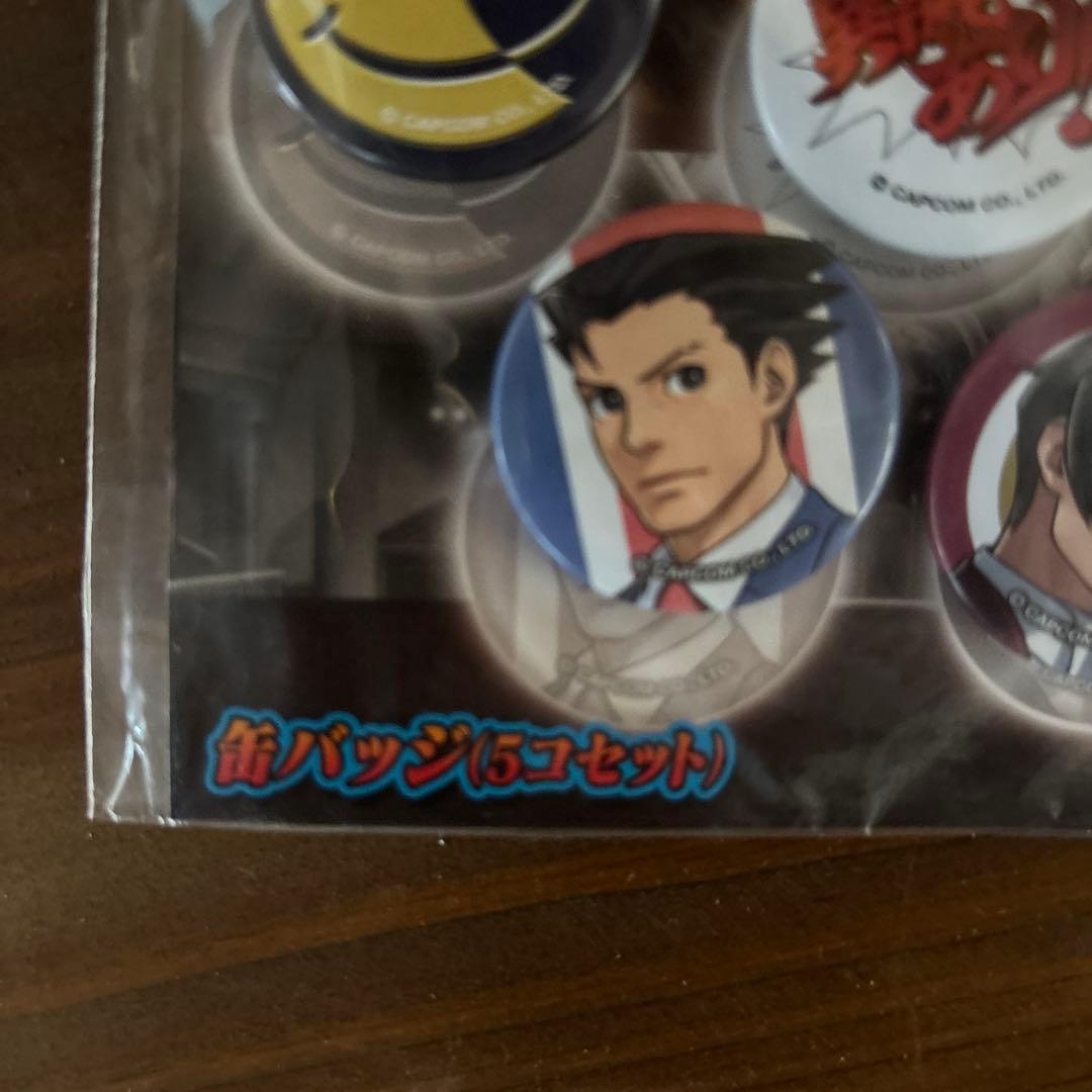 【値下げ可能】逆転裁判 逆転裁判5 缶バッジ 5個セット 意義あり