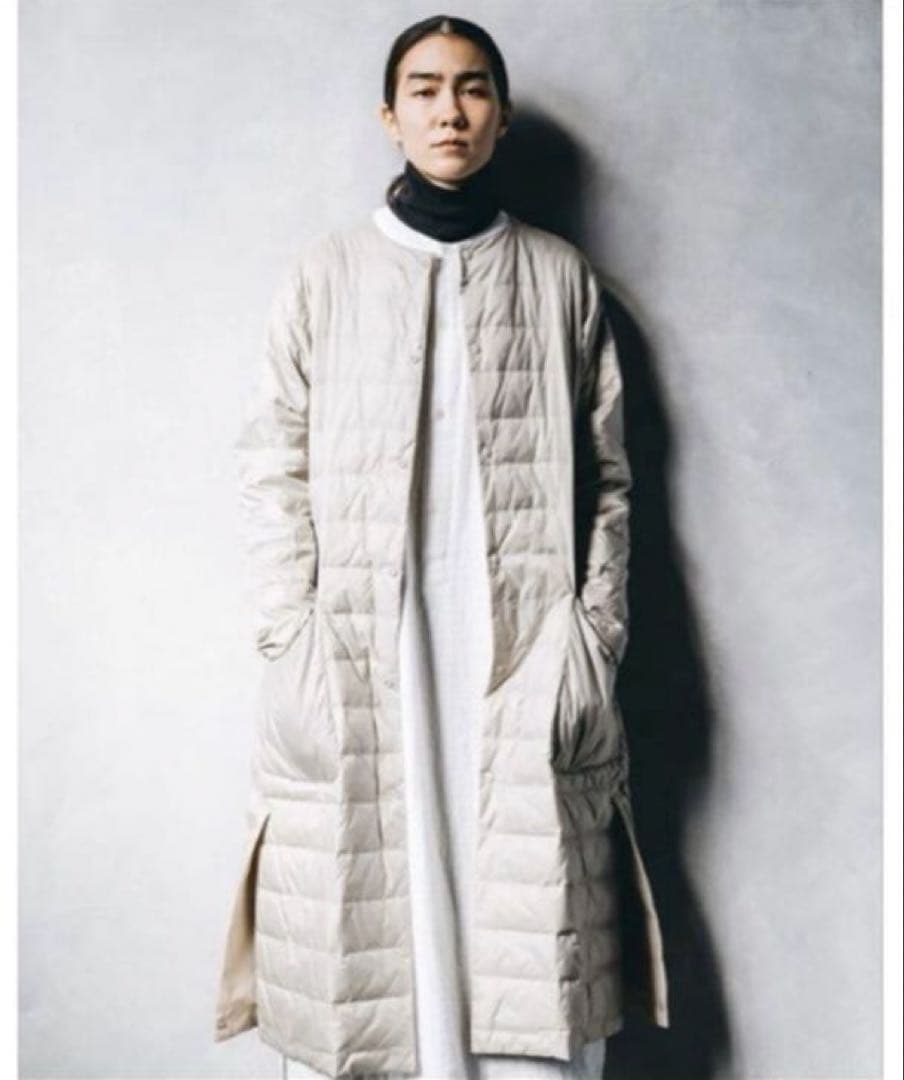 値下げ【美品】plantation ライトリバーダウン　ベージュ