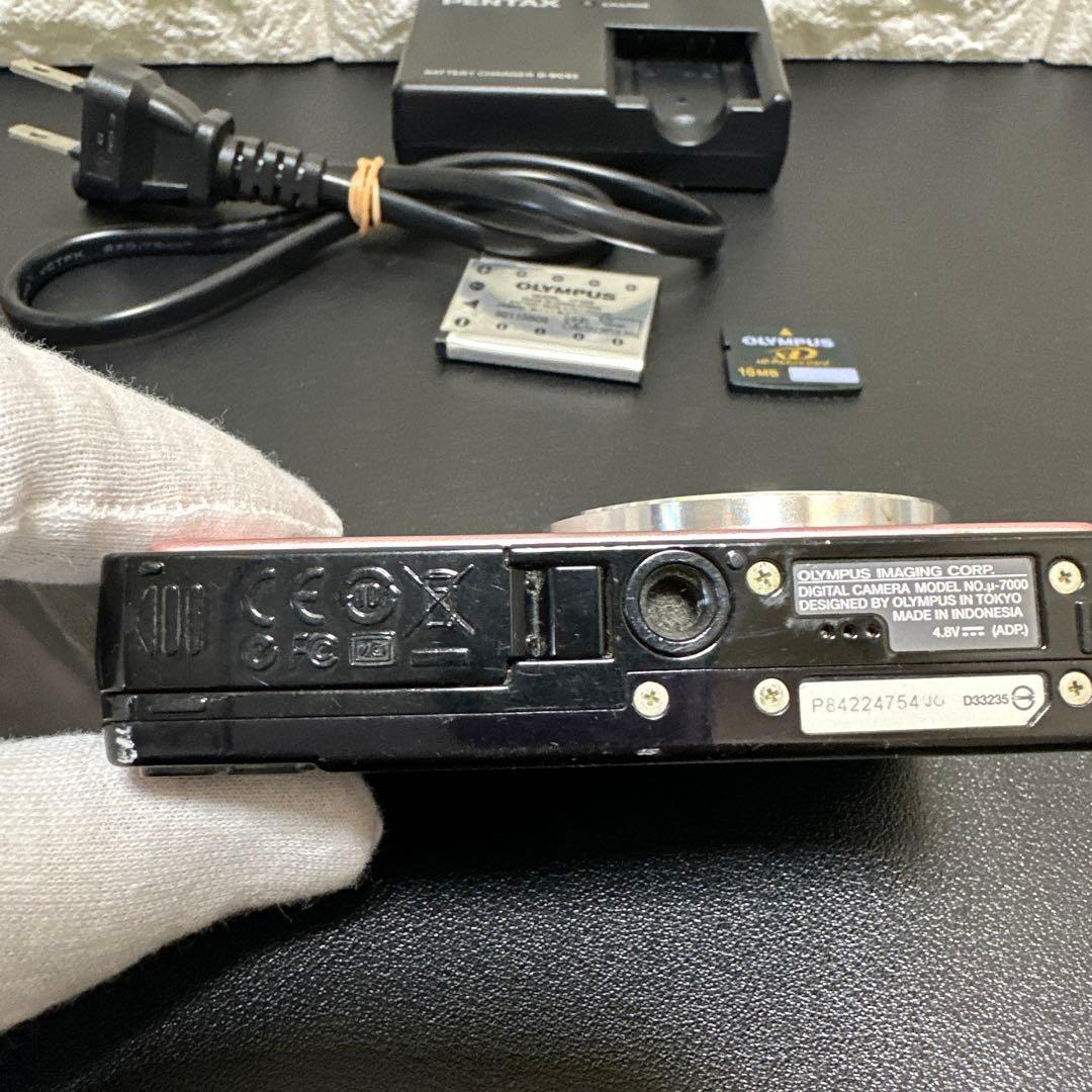 OLYMPUS ミュー µ-7000ピンク　動作品　xd ピクチャーカード付き