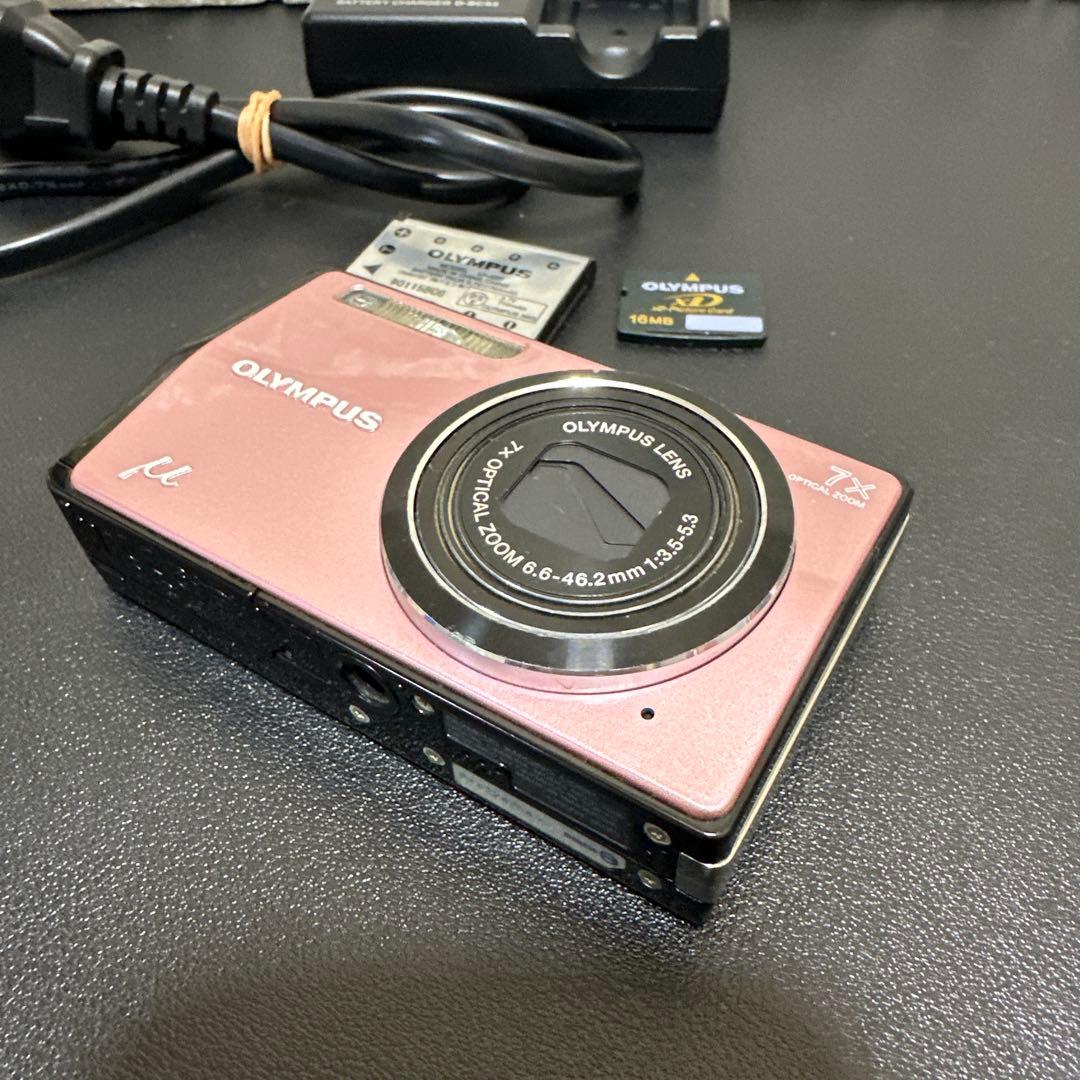 OLYMPUS ミュー µ-7000ピンク　動作品　xd ピクチャーカード付き