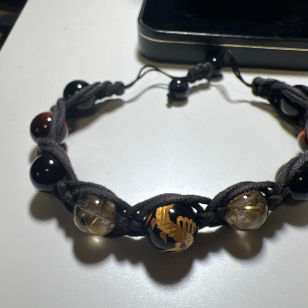 美品！高品質天然石念珠パワーストーンブレスレット！