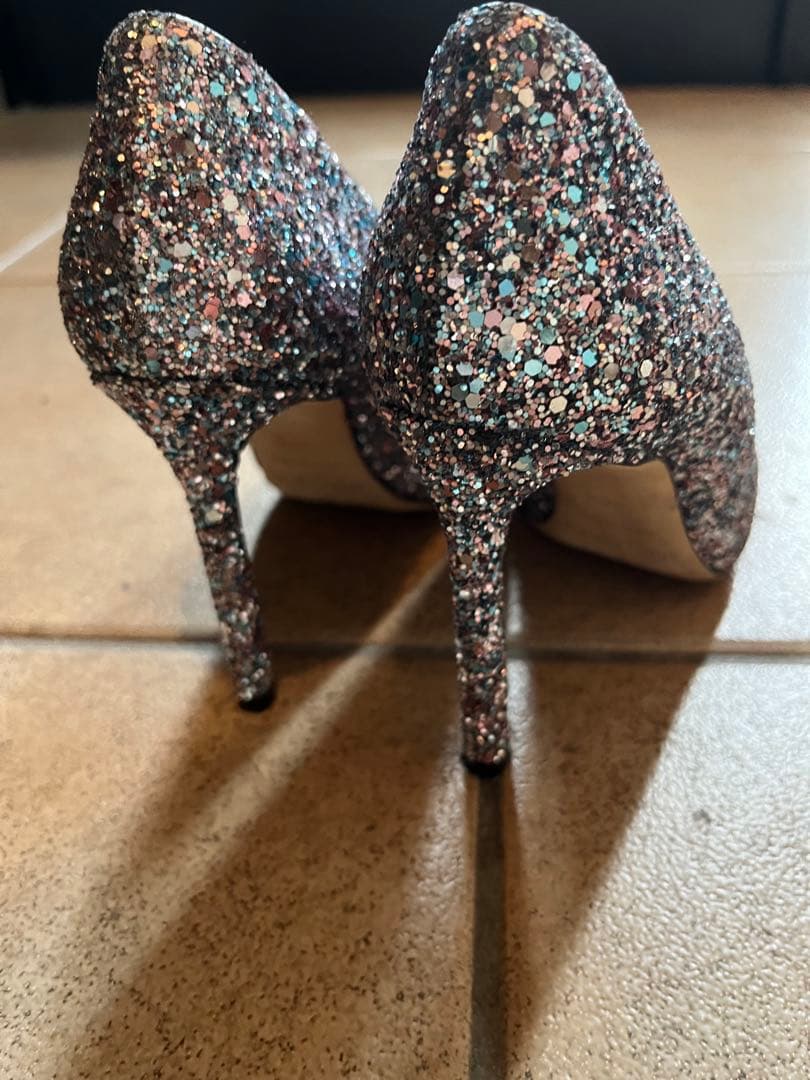 香代子JIMMY CHOO グリッター ハイヒール 34.5