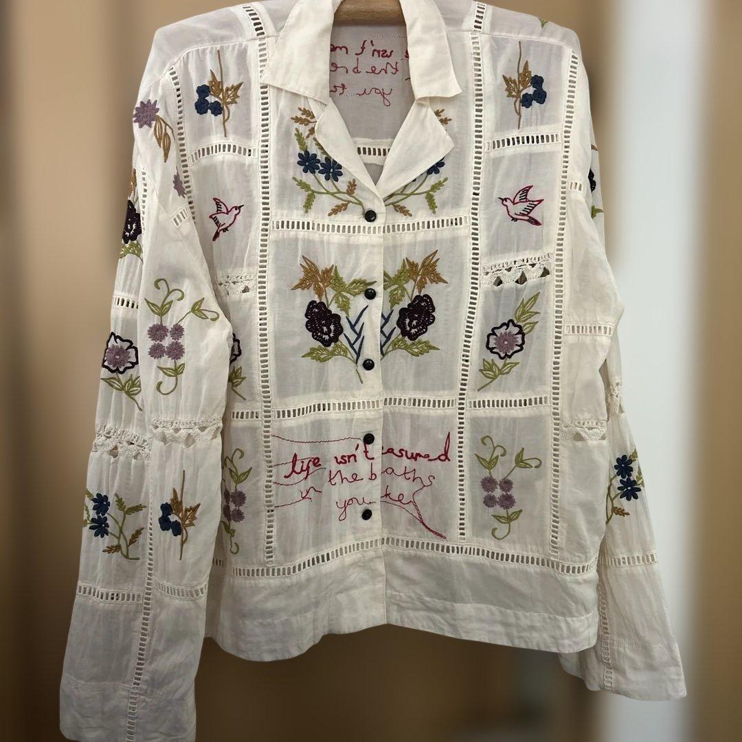 TODAYFULトゥデイフル★EmbroideryPatchworkShirts