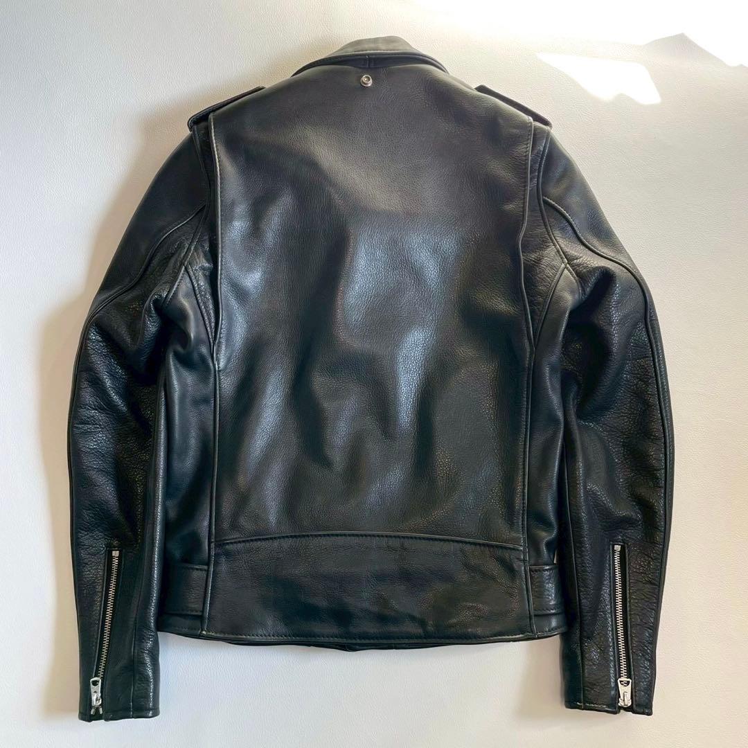 美品【ショット】ダブルライダースジャケット ワンスター 516UST 34 黒