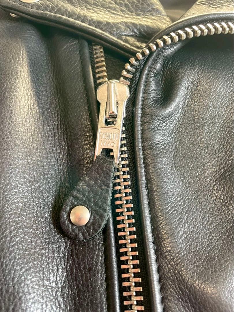 美品【ショット】ダブルライダースジャケット ワンスター 516UST 34 黒