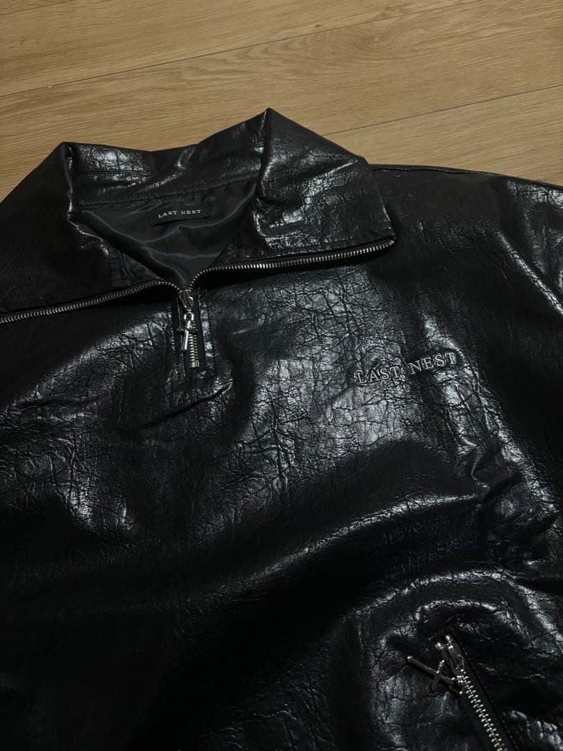 LAST NEST ブラックジャケット ハーフジップbadhop yzerr