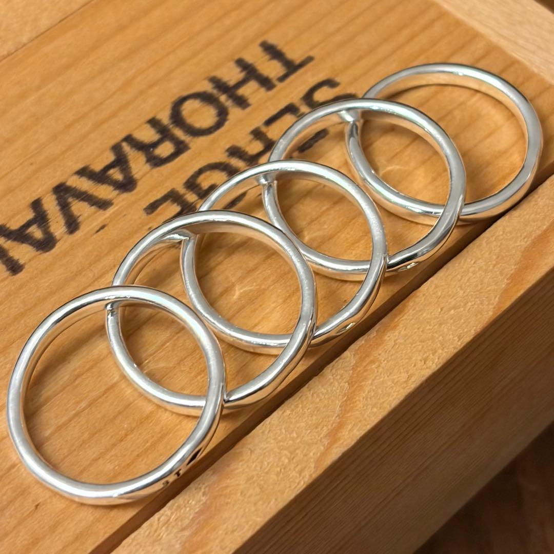 SERGE THORAVAL　五感　5連　シルバー　リング　［16号］