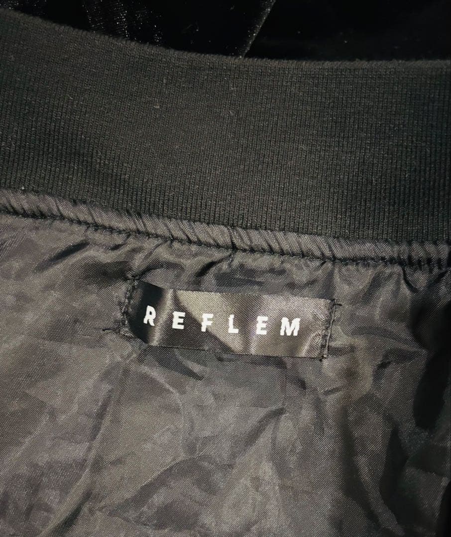 REFLEM レフレム　ドラゴン刺繍ベロアスカジャン