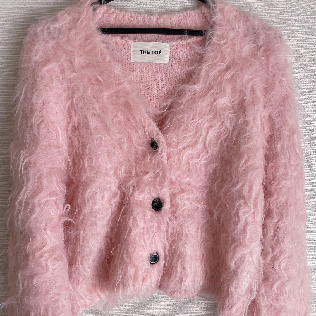 THE TOE 【極美品】シャギーカーディガン ピンク ショート丈 M