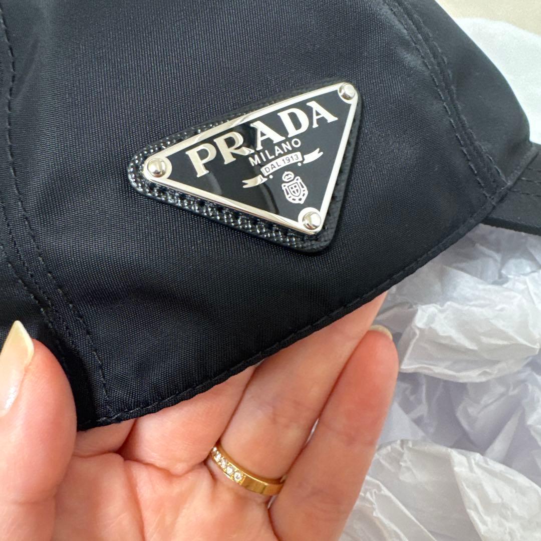 専用★クリーニング済★プラダナイロンキャップ　黒Sサイズ