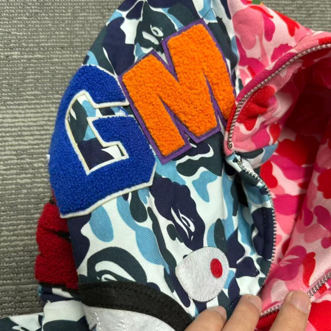 A Bathing Ape Bape シャークパーカー ピンク 迷彩 カモ