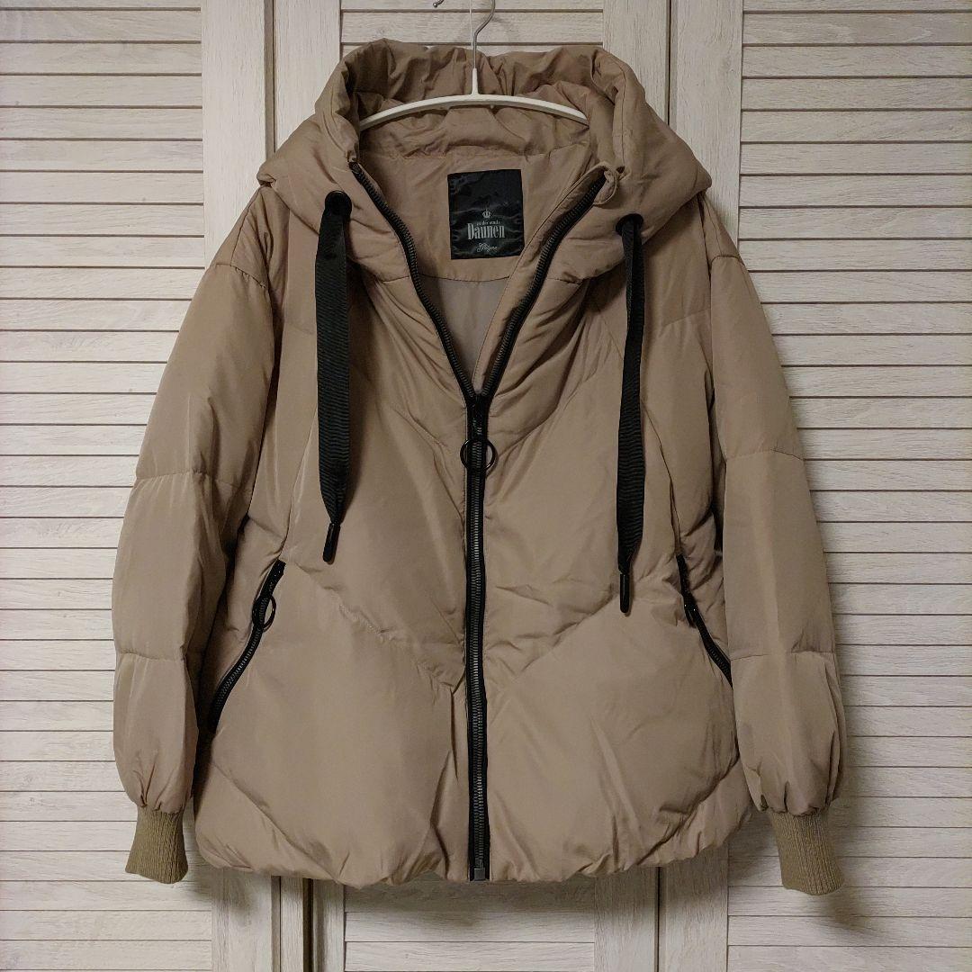 【in der stadt Daunen】フード付きミドル丈ダウンジャケット
