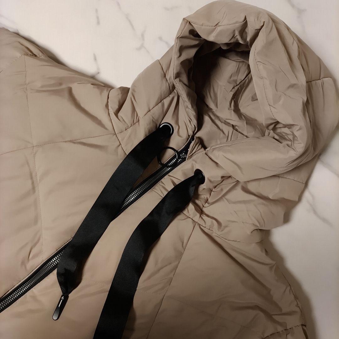 【in der stadt Daunen】フード付きミドル丈ダウンジャケット