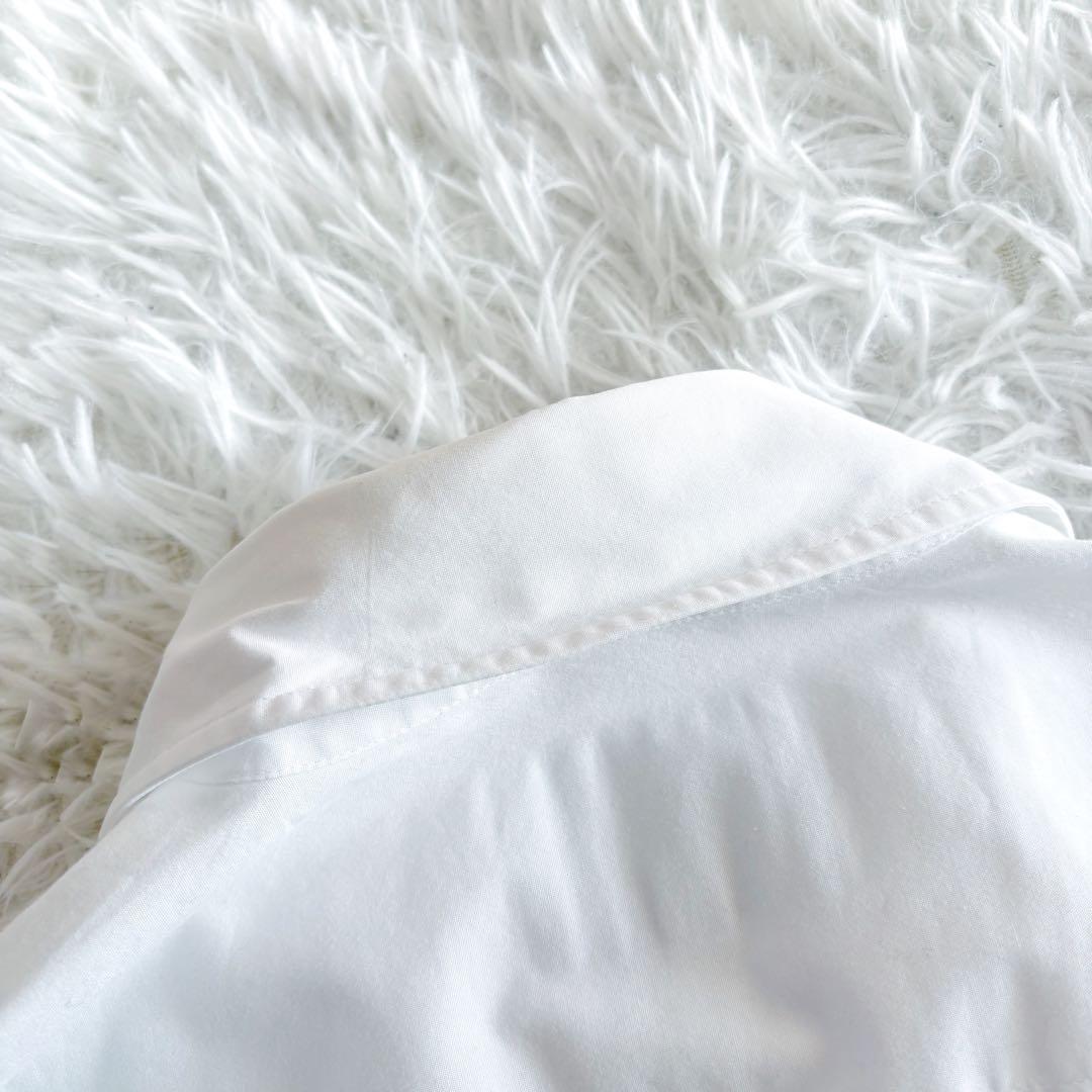 ヴィヴィアンウエストウッドマン 長袖シャツ アシンメトリー 変形 オーブ刺繍 白