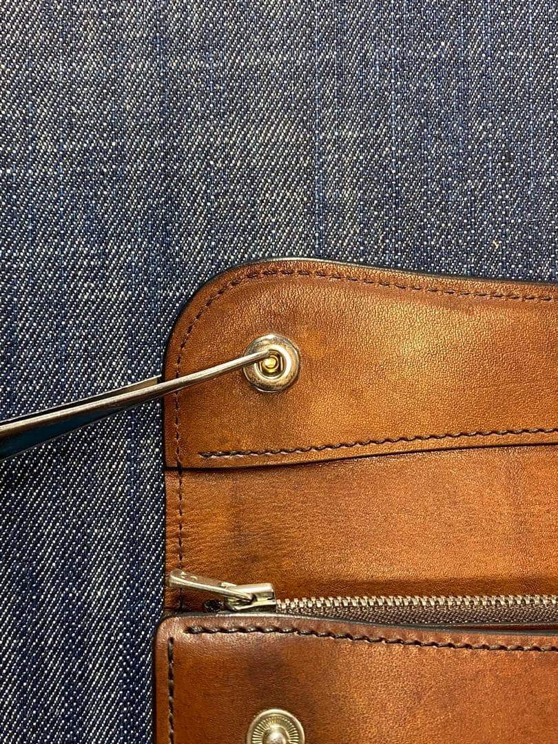 WILD SWANS WAVE ワイルドスワンズブラウンレザーウォレット