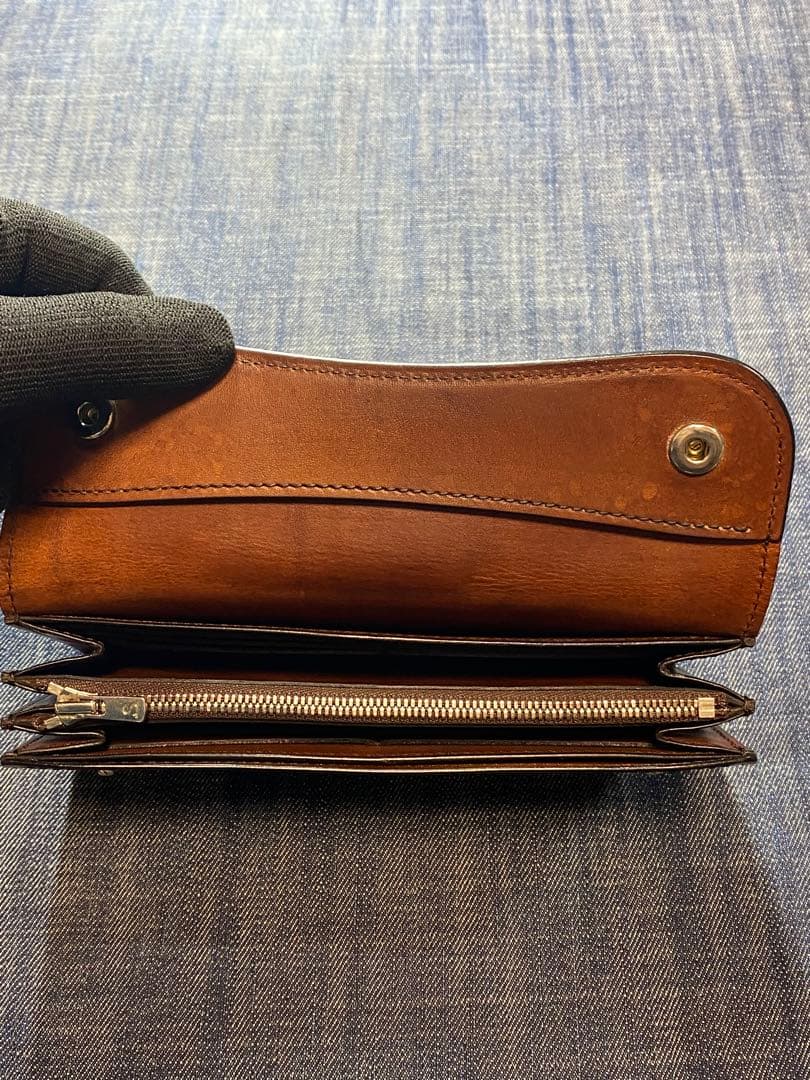 WILD SWANS WAVE ワイルドスワンズブラウンレザーウォレット