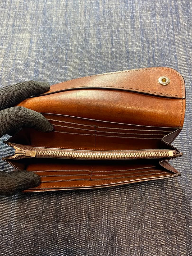 WILD SWANS WAVE ワイルドスワンズブラウンレザーウォレット