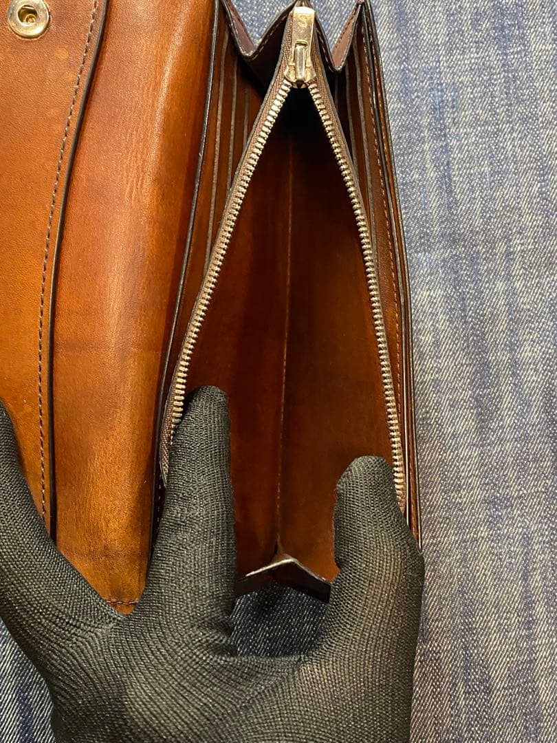 WILD SWANS WAVE ワイルドスワンズブラウンレザーウォレット