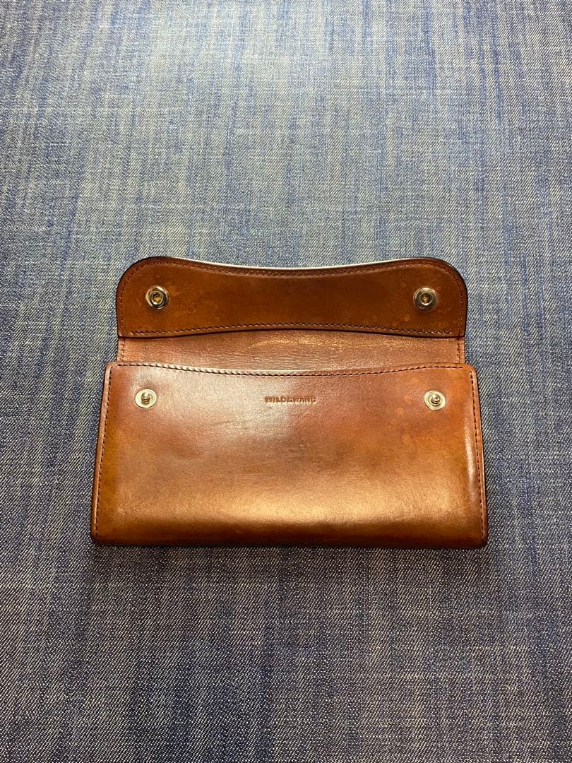 WILD SWANS WAVE ワイルドスワンズブラウンレザーウォレット