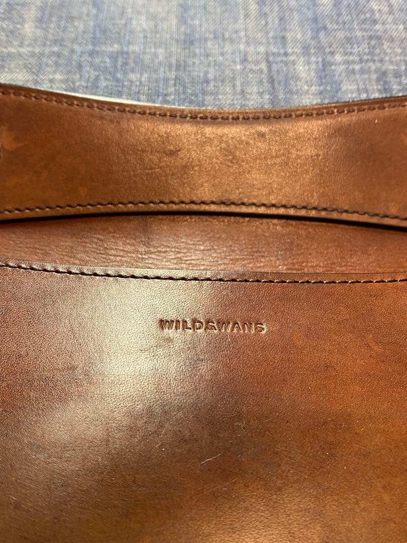 WILD SWANS WAVE ワイルドスワンズブラウンレザーウォレット