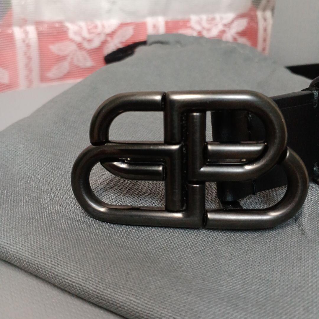 みなべ　BALENCIAGA BBロゴベルト ブラック 　75size