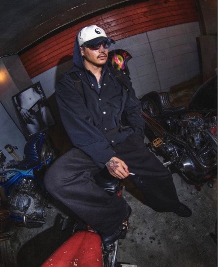 陰陽シンボル刺繍キャップ