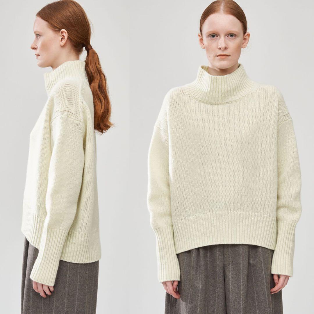 美品 GALERIE VIE ファインウール ハイネックプルオーバー 日本製