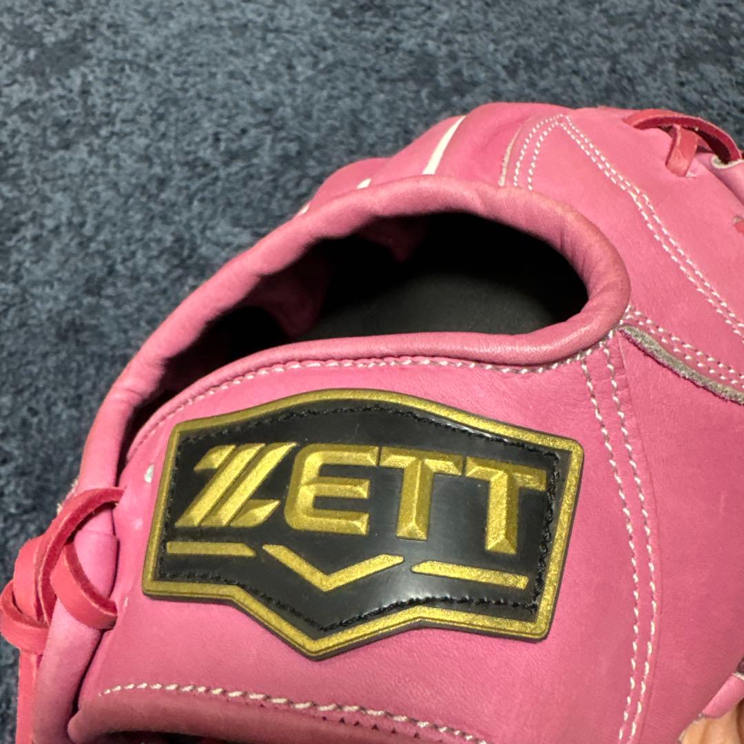 ZETT 硬式グローブ スペシャルオーダー　内野用　ピンク